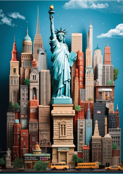 1500 Parçalık Puzzle / New York - Kod 4578