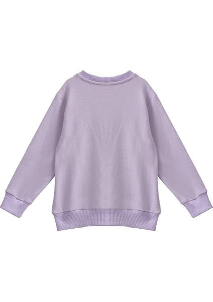 Kız Çocuk Çiçek Aksesuarlı Sweatshirt - Lila fiyatları