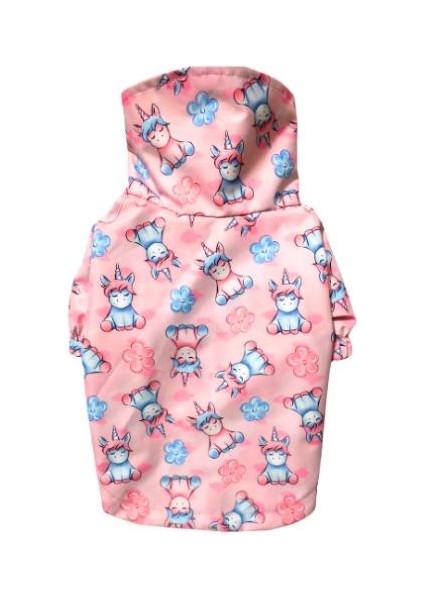 Pink Unicorn Içi Penye Küçük Irk Köpek Yağmurluğu fiyatları