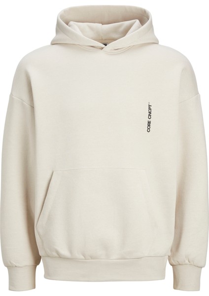 Jack & Jones Erkek Gögüs Logo Baskili Kapüsonlu Sweatshirt - Authentic