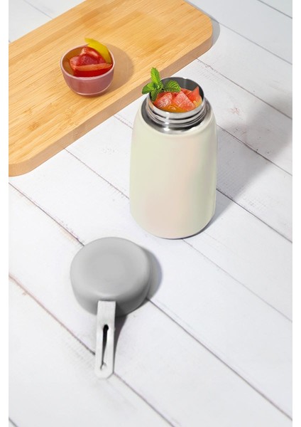 Beyaz 304 Çelik 360 ml Bebek Mama Saklama Termosu Mug CIN842BY