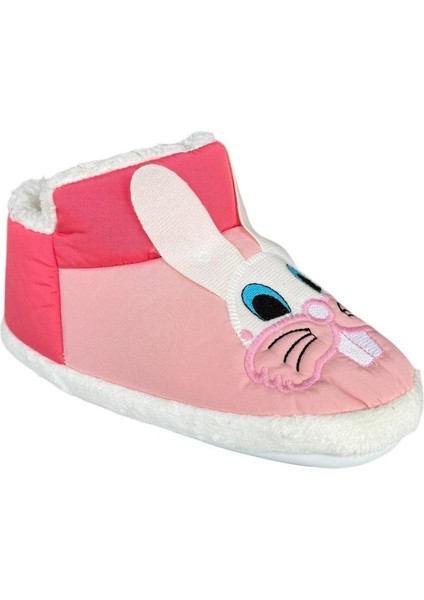 Çocuk Figürlü Panduf Ev Pandufu Ev Ayakkabısı Ev Botu Kreş Okul Ayakkabısı Pudra - Pembe