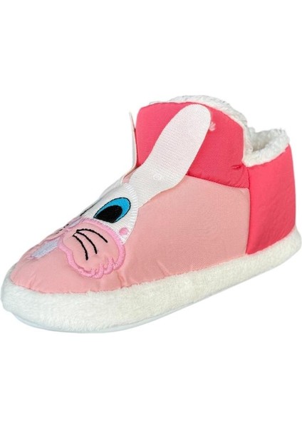 Çocuk Figürlü Panduf Ev Pandufu Ev Ayakkabısı Ev Botu Kreş Okul Ayakkabısı Pudra - Pembe
