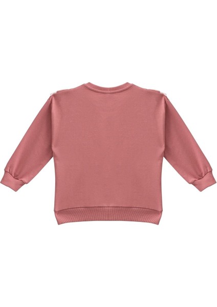 Kız Bebek Fırfır Detaylı Sweatshirt - Gül Kurusu fiyatları