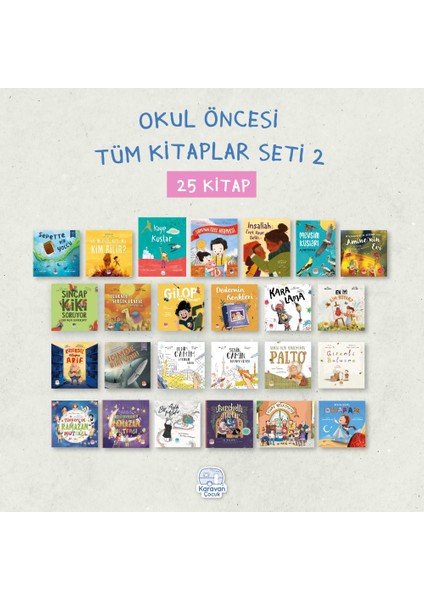 Okul Öncesi Karavan Çocuk Tüm Kitaplar Seti 2 (25 Kitap)