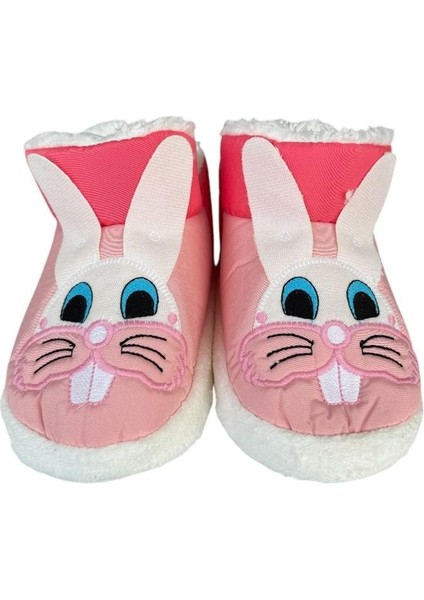 Çocuk Figürlü Panduf Ev Pandufu Ev Ayakkabısı Ev Botu Kreş Okul Ayakkabısı Pudra - Pembe indirimleri