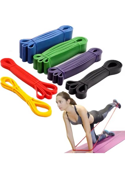 Başlangıç Seviye 7-16 kg Direnç Bandı Yoga Pilates Lastiği / Training Band - Kırmızı