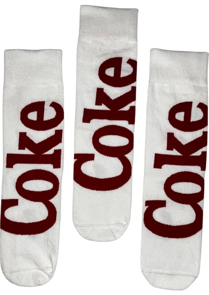 Coke And Pop Corn Kombinasyonlu Corap Seti