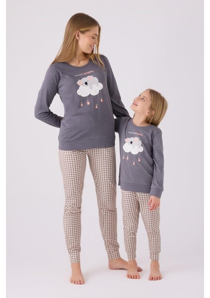 %100 Pamuk Koala Resimli Anne Kız Pijama Takım, (Ayrı Ayrı Fiyatlandırılır)