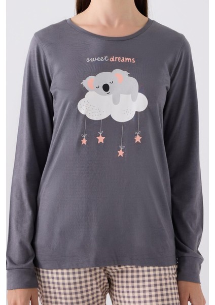 %100 Pamuk Koala Resimli Anne Kız Pijama Takım, (Ayrı Ayrı Fiyatlandırılır) fiyatları