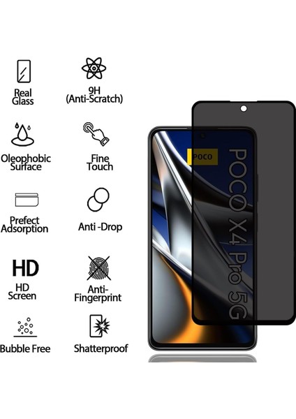 Xiaomi Poco X4 Pro 5G ”ESD ANTI-STATIC” Gizli Hayalet Cam Ekran Koruyucu fiyatları