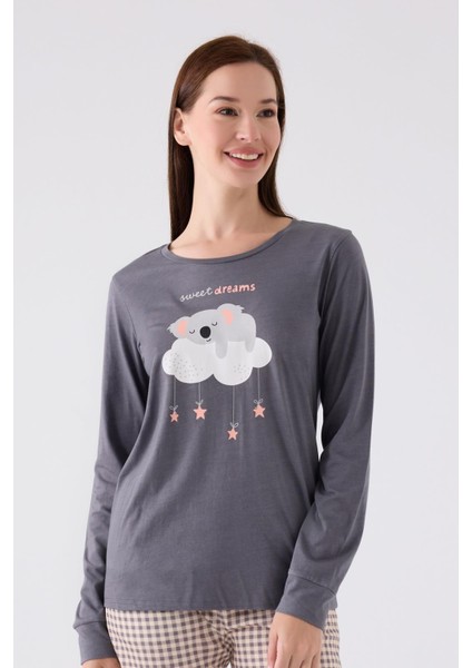 %100 Pamuk Koala Resimli Anne Kız Pijama Takım, (Ayrı Ayrı Fiyatlandırılır) fırsatları