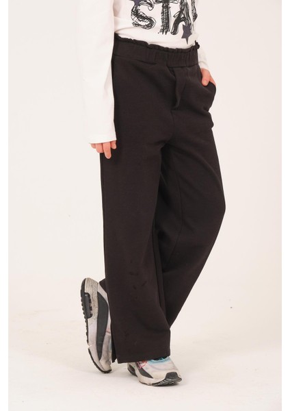 Genç Kız Çocuk Cepli Eşofman Altı - Siyah modelleri