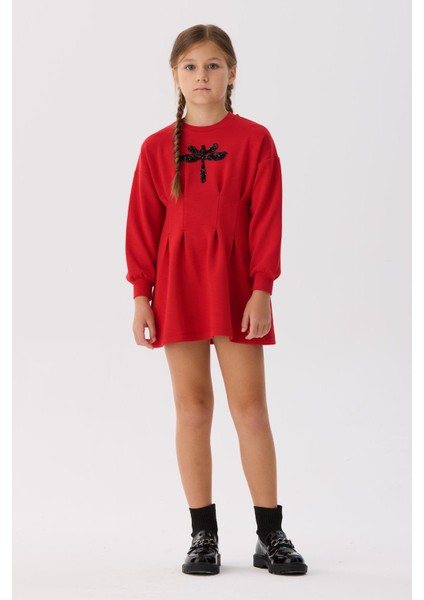 Bg Store Kız Çocuk Kırmızı Elbise