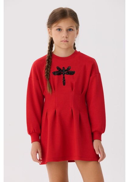 Bg Store Kız Çocuk Kırmızı Elbise