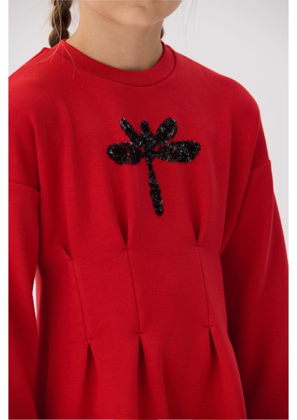 Bg Store Kız Çocuk Kırmızı Elbise