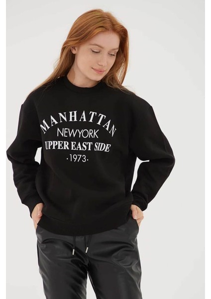 Kadın Sweatshirt Siyah 24K0844K1