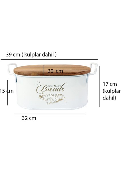 Beyaz Ahşap Kesim Tahtalı Ekmeklik