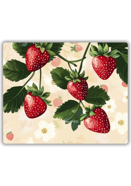 Dalda Çilekler Baskılı Mouse Pad 18X22 cm