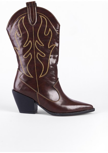 Sivri Burunlu Nakışlı Kadın Kovboy Çizme fiyatları