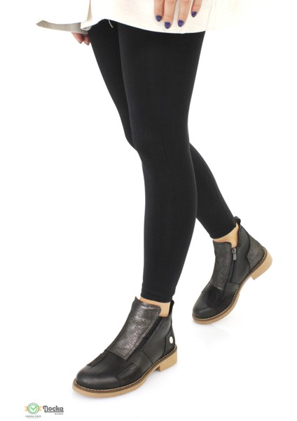 Kadın Ortopedik Hakiki Deri Bağcıksız Spor Tarz Bot M25/KB4195