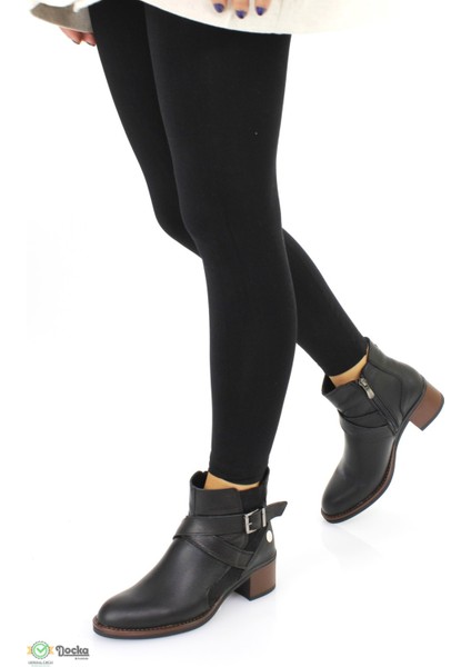 Kadın Hakiki Deri Topuklu Günlük Klasik Bot M24/KB1005 fırsatları