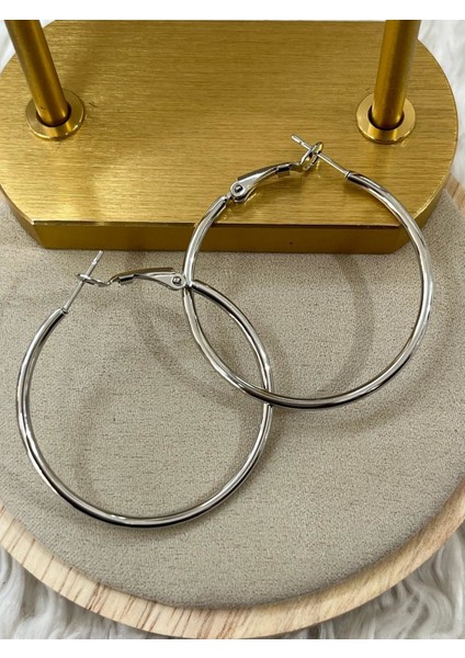 Çelik Silver Küpe