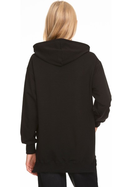 Kız Çocuk Kapüşonlu Yazı Baskılı Sweatshirt PX661.4