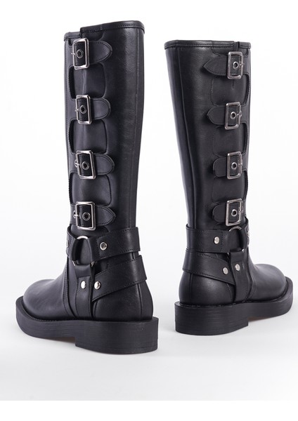 Motorcu Fermuarlı Kadın Çizme indirimleri