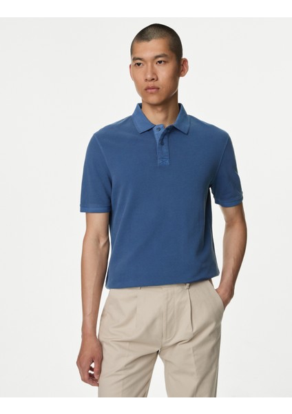 Saf Pamuklu Polo T-Shirt