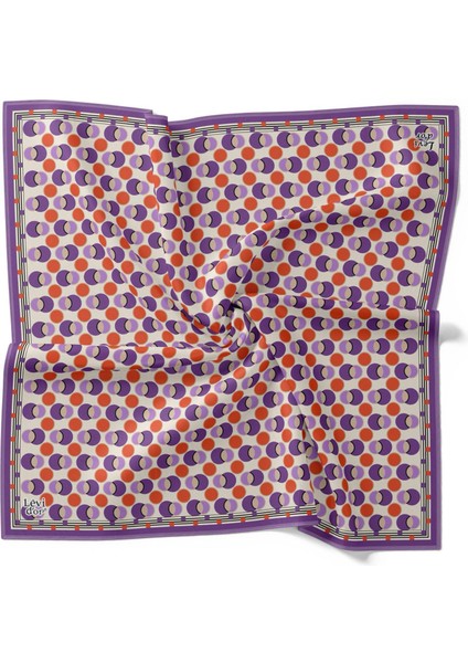 Tivil Ipek Eşarp 4094-17 Mor Karışık Desen