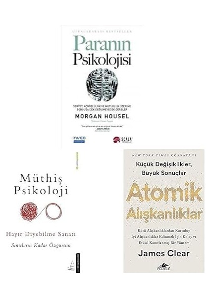 Paranın Pısıkolojısı / Atomık Alıskanlıklar / Muthıs Pısıkolojı 3 Set