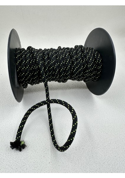 7 mm Tres Kordon-5 Metre-(Siyahyeşil)