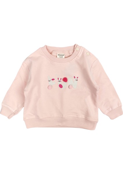 Fun Ponponlu Kız Bebek Sweatshirt