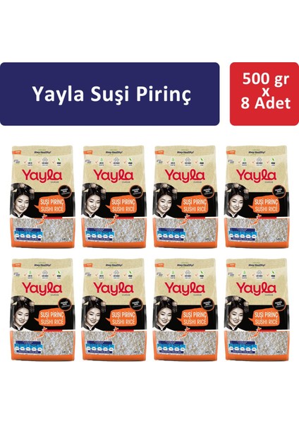 Suşi Pirinç 500 gr x 8 Adet