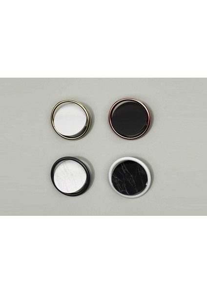 Aksesuar Mobilya Kulp Parlak Altın Mat Siyah 32 mm Dole