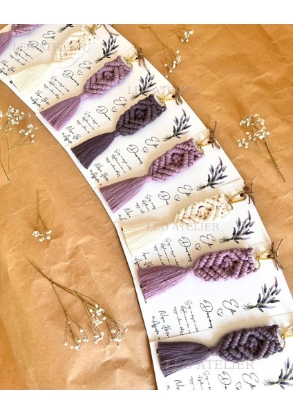 El Örmesi Makrome Anahtarlık Düğün Kına Söz Sünnet Nişan Için Hediyelik-10 Adet