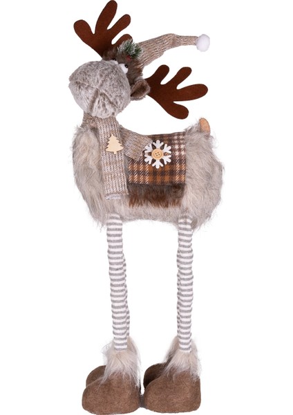 Yılbaşı Süsü Geyik Figürü Işıklı Teleskop Uzayan Bacaklı Gri 31X15X72 fiyatları