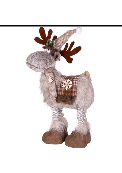 Yılbaşı Süsü Geyik Figürü Işıklı Teleskop Uzayan Bacaklı Gri 31X15X72 fırsatları