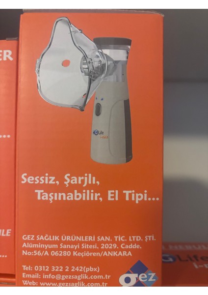 G-Life El Tipi Şarj Edilebilir, Taşınabilir Mini i-Mesh Nebulizatör