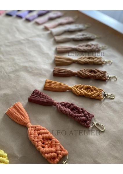 El Örmesi Makrome Anahtarlık Düğün Kına Söz Sünnet Nişan Için Hediyelik-10 Adet