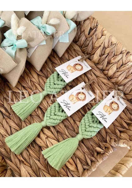 El Örmesi Makrome Anahtarlık Düğün Kına Söz Sünnet Nişan Için Hediyelik -25 Adet