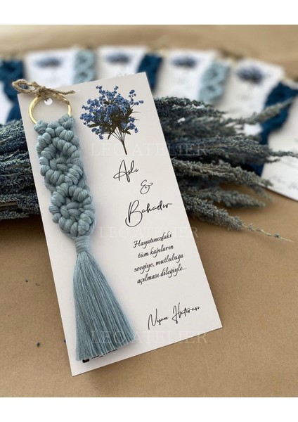 El Örmesi Makrome Anahtarlık Düğün Kına Söz Sünnet Nişan Için Hediyelik -50 Adet