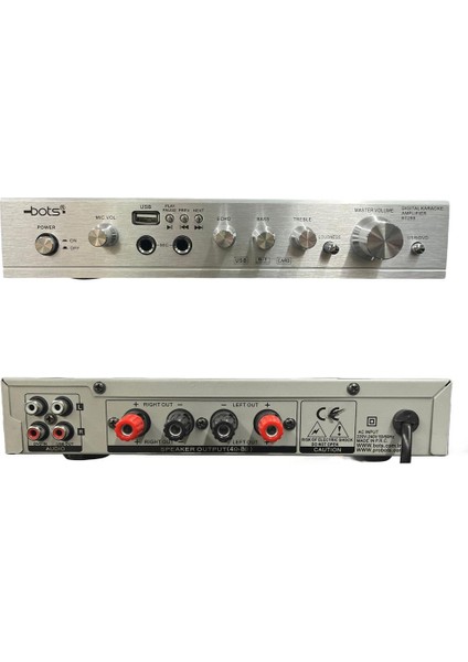 BT-299 2X60 Watt Bluetooth'lu Stereo Dijital Güç Amplifikatör