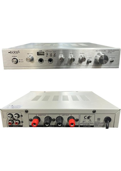 BT-299 2X60 Watt Bluetooth'lu Stereo Dijital Güç Amplifikatör
