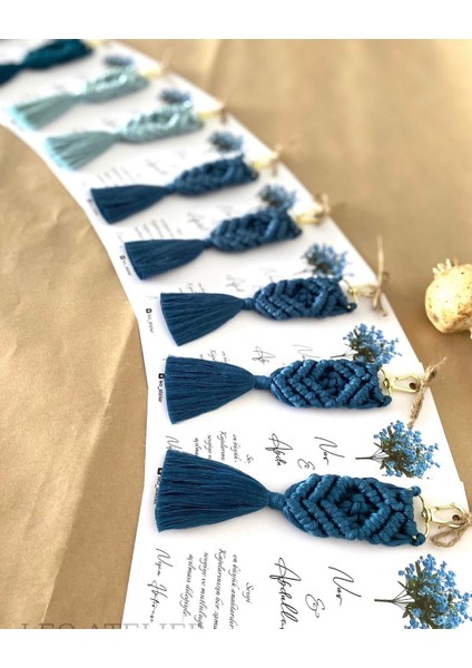 El Örmesi Makrome Anahtarlık Düğün Kına Söz Sünnet Nişan Için Hediyelik -25 Adet