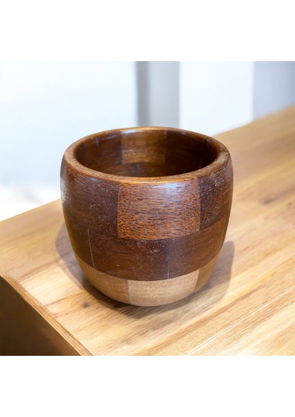 El Yapımı Ceviz ve Maun Ağacı Kase – Doğal ve Şık