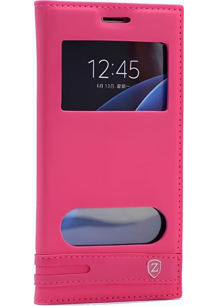 Galaxy A7 2017 Kılıf Elite Pencereli Kapaklı Kılıf