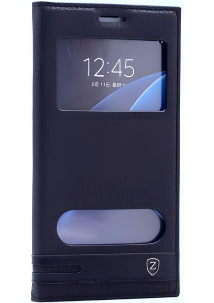 Galaxy A7 2017 Kılıf Elite Pencereli Kapaklı Kılıf