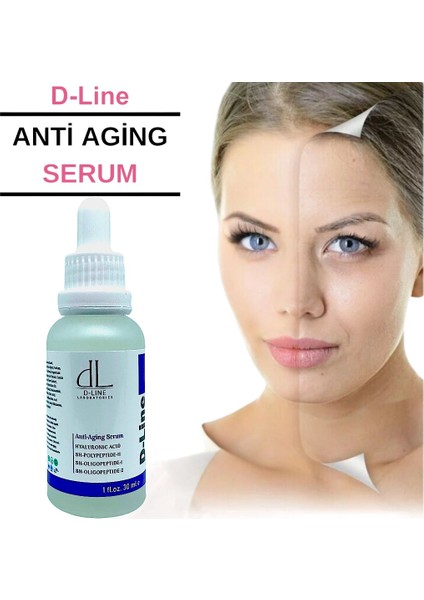 ANTİ-AGİNG SERUM, Yaşlanma karşıtı,  Kollajen destekli, Hyaluronik asit, Genç görünümü koruma